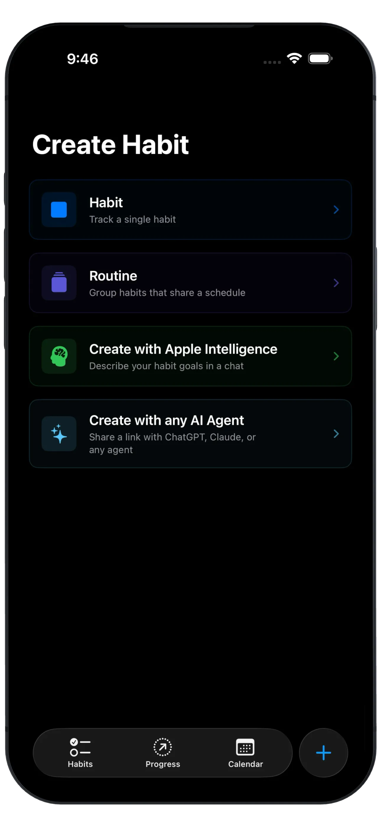 Achievements - Celebrate your milestones (dark mode)