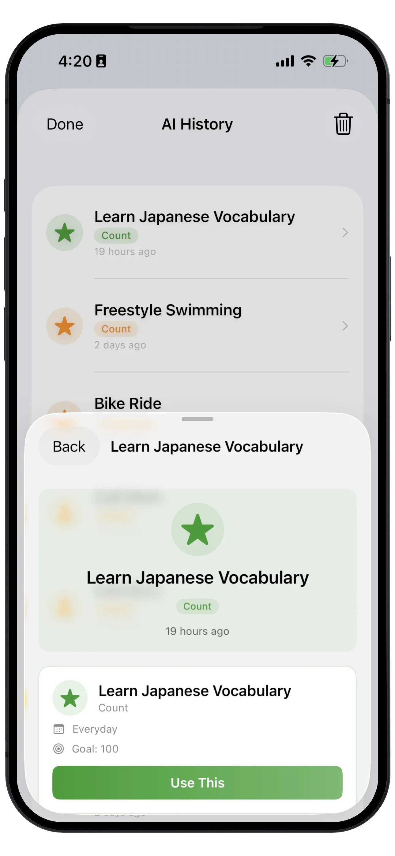 Routines - Group habits into routines